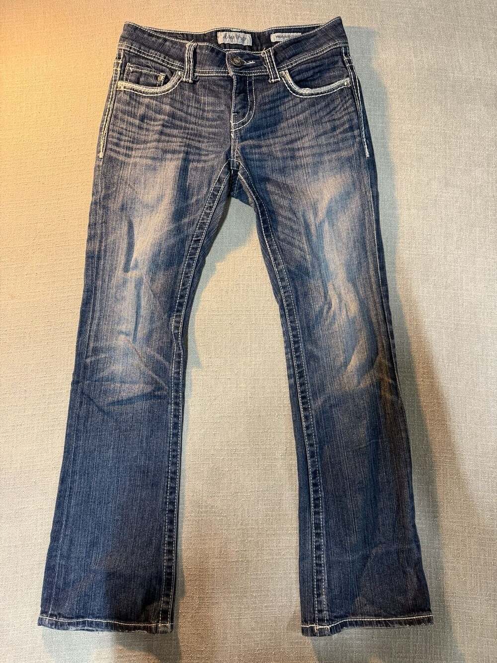Daytrip Virgo Bootcut Jeans Medium Wash Embellished Pockets